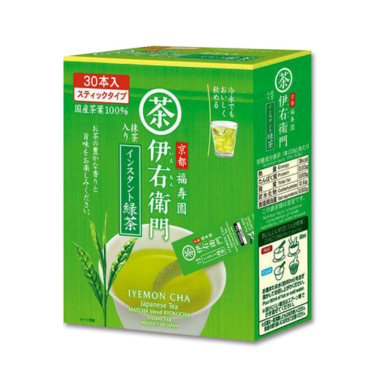 Fukujuen Iyemon Instant Green Tea Sticks with Matcha