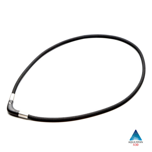 phiten Rakuwa Magnetic Titanium Necklace V Type Black